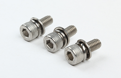 不銹鋼 內六角圓柱頭（滾花）帶平、彈墊組合螺釘 DIN912三組合